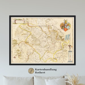 Historical map of Palatinate around 1635