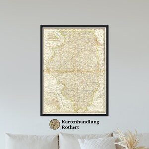 Historical map Illinois around 1882