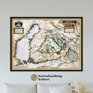 Historical map Finland around 1690