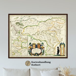 Historical map Ravensberg around 1647