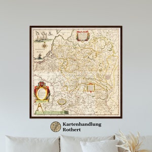 Historische kaart van Litouwen rond 1635