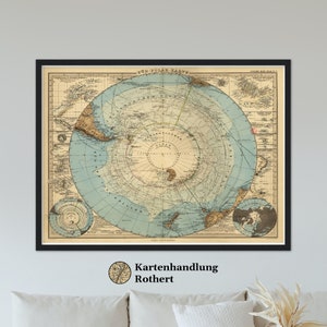 Historical map of Antarctica around 1885