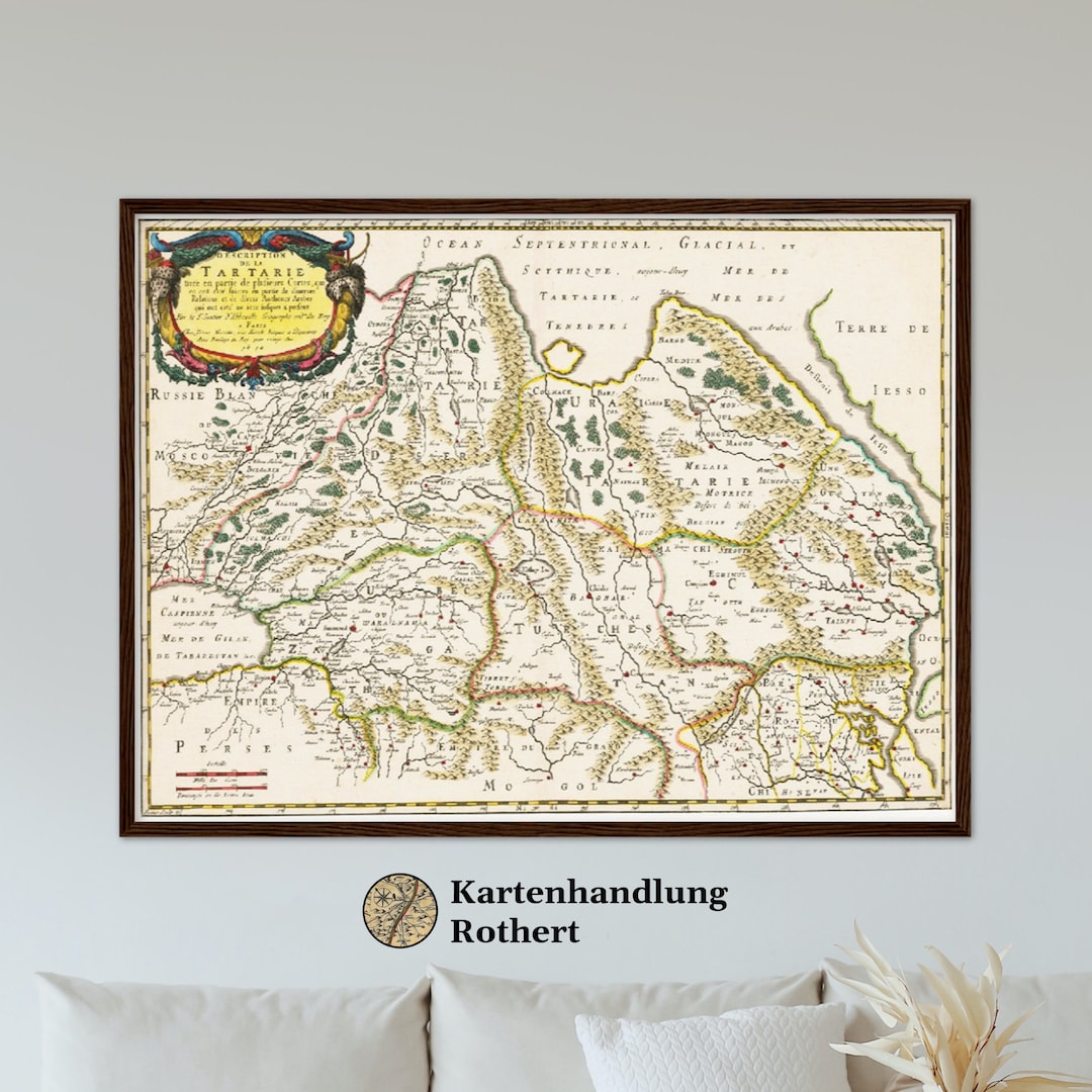 Historische Landkarte Tartarien um 1654 - Etsy.de