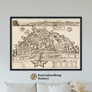 Vista histórica de la ciudad de Regensburg alrededor de 1700