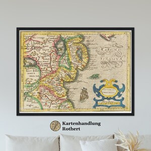Historical map Dublin around 1609