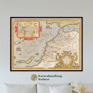Historical Morocco map around 1609