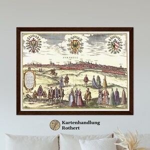 Historical city view of Nuremberg around 1575
