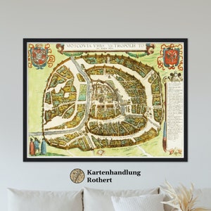 Historical city map Moscow around 1612