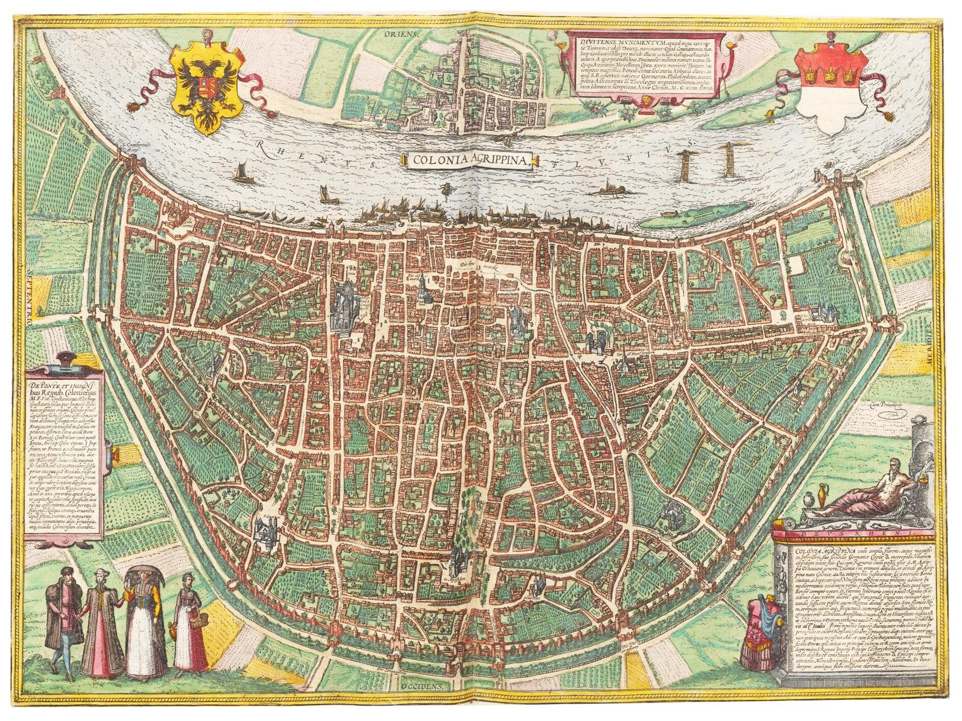 Historical City Map of Cologne Around 1570 - Etsy
