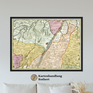 Historical map of Munich around 1740