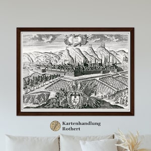 Historical city view of Bonn around 1700