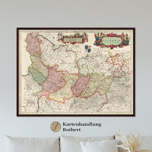 Historical map Picardie around 1650