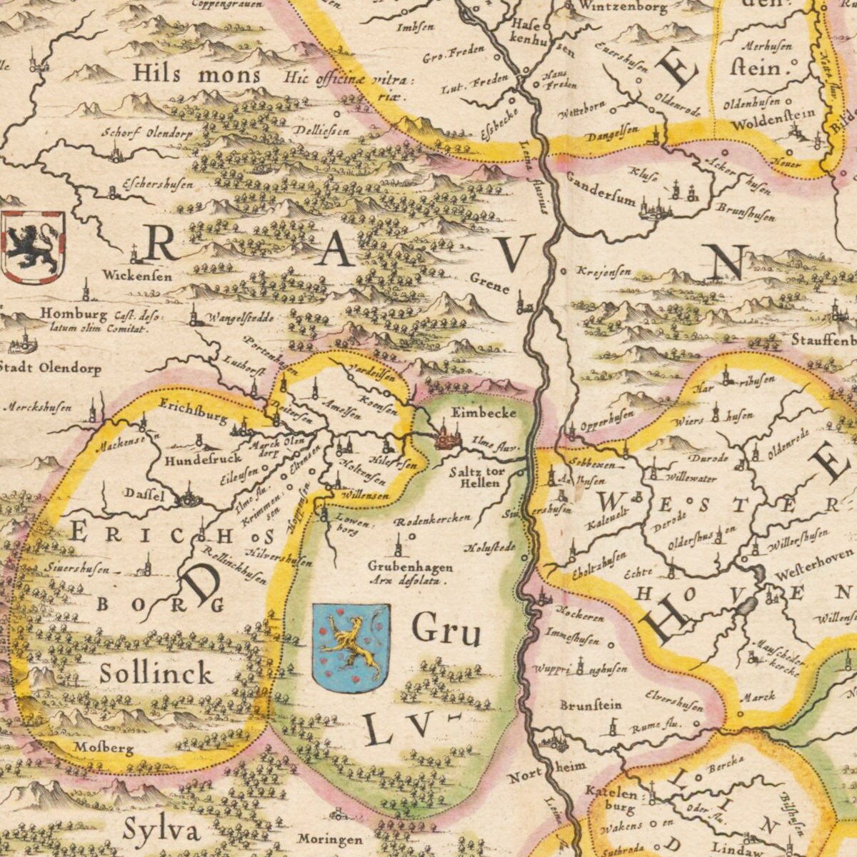 Historische Landkarte von Hildesheim um 1635 Nachdruck der | Etsy