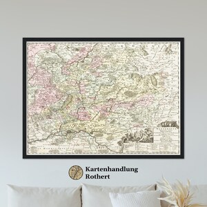 Historical Map Wetterau around 1750