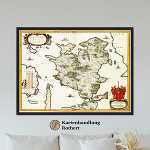 Historical map of Seeland around 1690