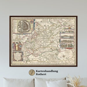 Historical map of Russia around 1651