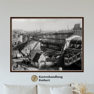 Historical view Wuppertal Schwebebahn around 1913