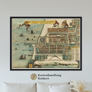Historischer Stadtplan Jakarta um 1669