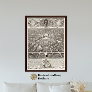 Historische stadsplattegrond van Karlsruhe