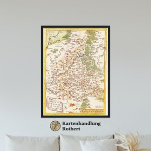 Historical map Meißen around 1609
