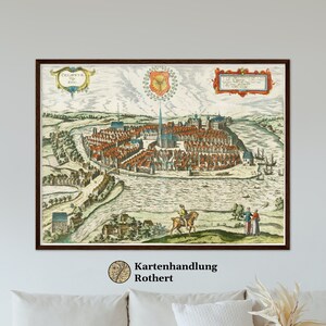 Historical city view of Kiel around 1612