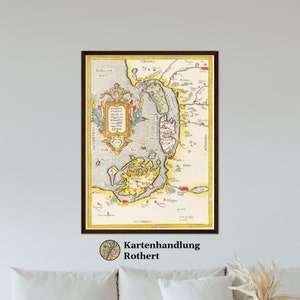 Historical map Rügen & Usedom around 1609