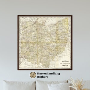 Historical map Ohio around 1882