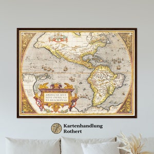 Historical map of America around 1609