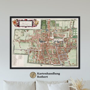 Historical city map the Haag around 1649