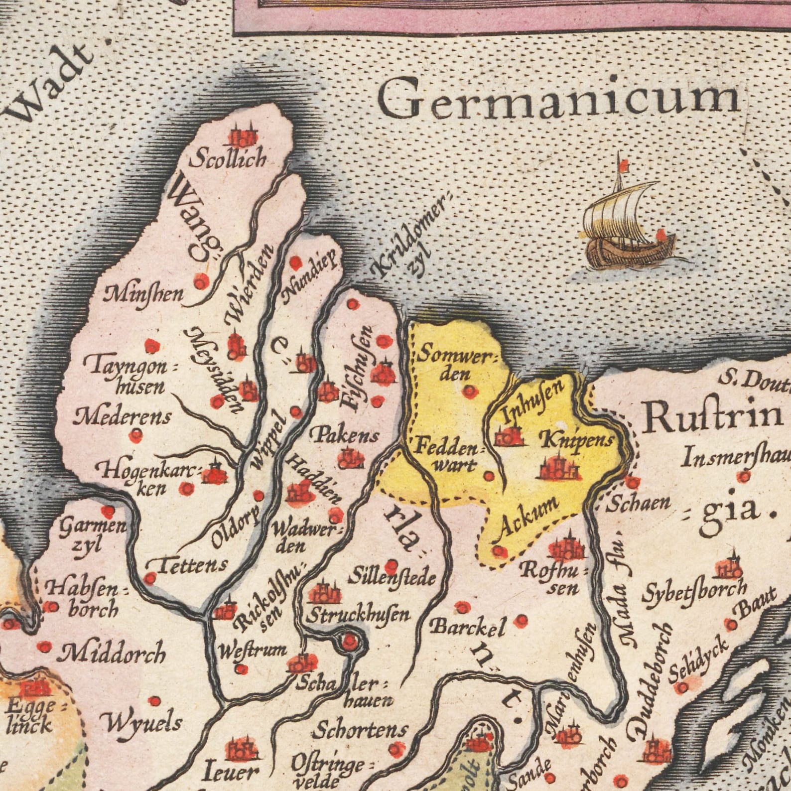 Historische Landkarte von Oldenburg um 1609 Nachdruck der | Etsy