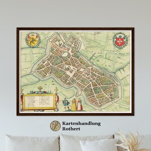 Historical city map Lille around 1580