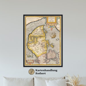 Historical map Jutland around 1609