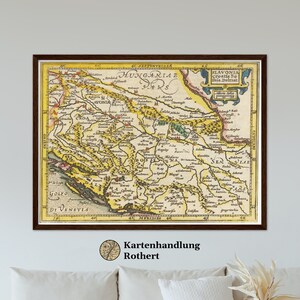 Historical map of Balkans around 1609