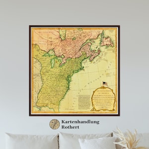 Historical map USA around 1700