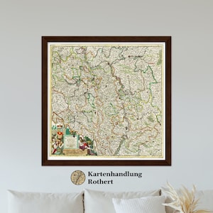 Historical map of Palatinate around 1700