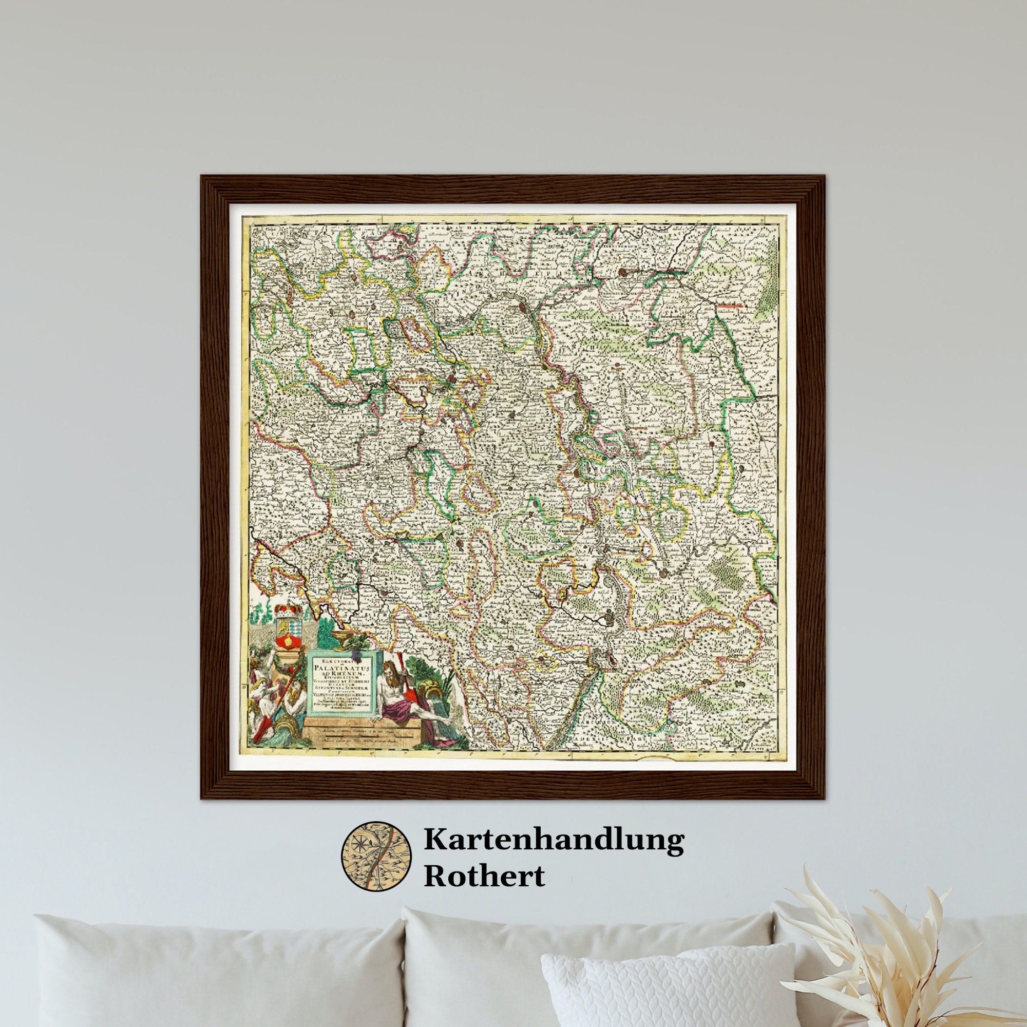 Historical map of Palatinate around 1700