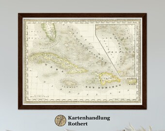 Historical map of Cuba around 1882
