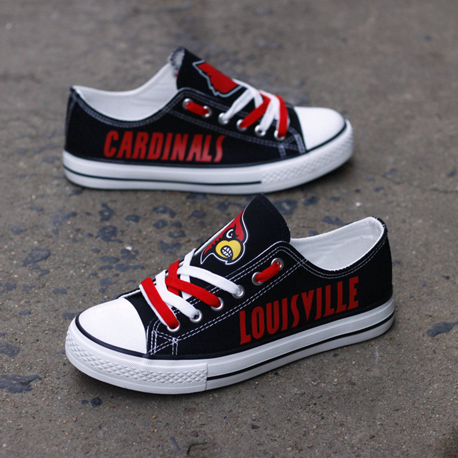 Louisville Cardinals Low Top Shoes Shoes for NCAA fans Etsy