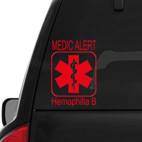 Medic Alert Decal Free Shipping Vinyl Decal Custom Decal Car Sticker Medical Alert EMS Alert
