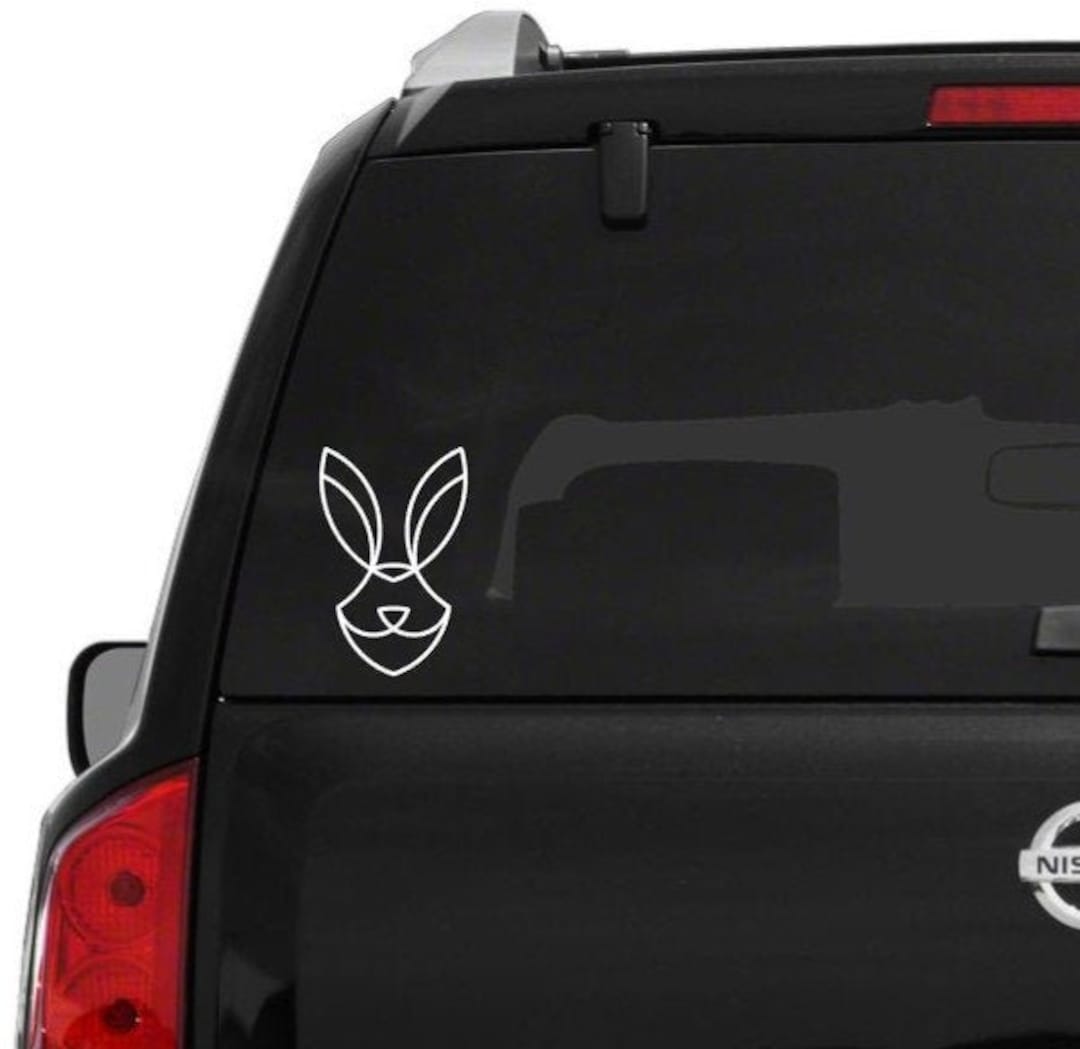 Linear Rabbit Decal Free Shipping Vinyl Decal Custom Decal Car Sticker ...