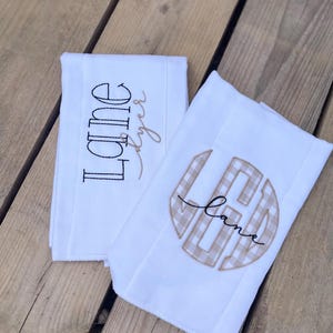 Personalized Baby Burp Cloth, Baby Boy Burp Cloth, Burp Cloth Set, Baby Shower Gift, Baby Boy Monogrammed Burp Cloth, Burp Cloth Set