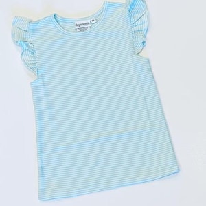 Embroidered Watermelon Bubble Romper, Personalized Aqua Summer Outfit image 4