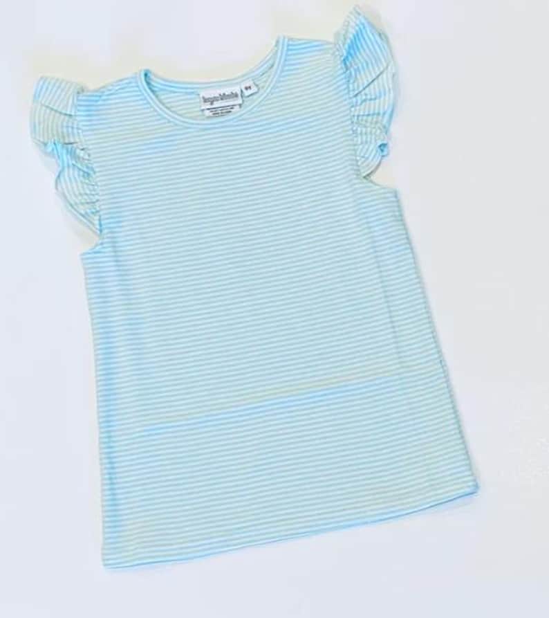 Embroidered Watermelon Bubble Romper, Personalized Aqua Summer Outfit image 4