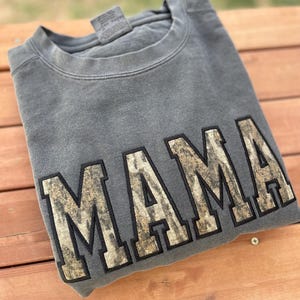 Camo Mama Embroidered Comfort Colors Sweatshirt