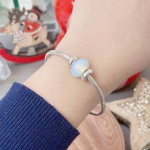 Fire Opal Sterling Silver Cuff Bracelet - October Birthstone