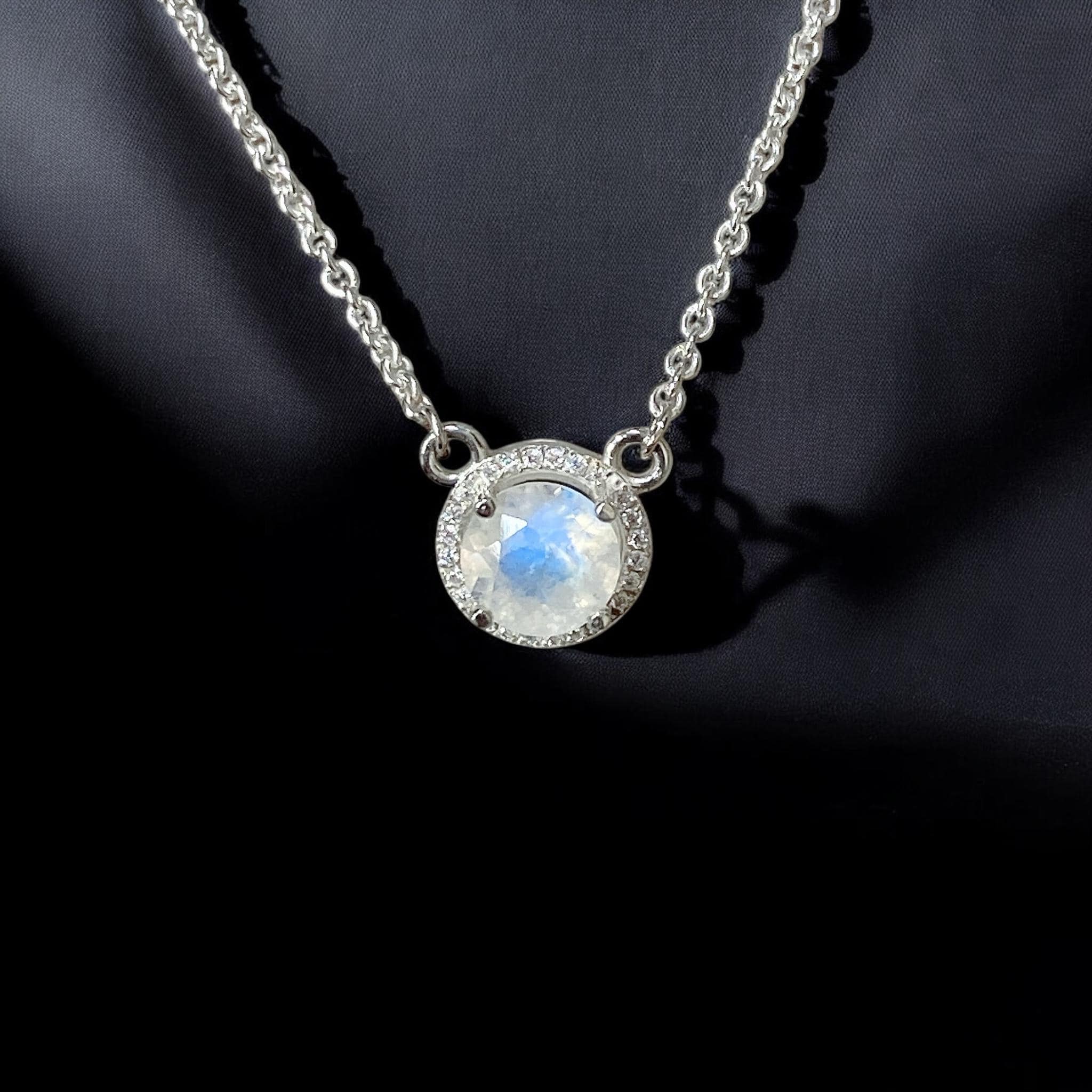 Collier pierre de lune en argent, pendentif pierre de lune naturelle, collier pierre de naissance juin, collier pierre de lune pour femme