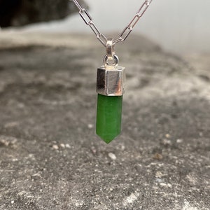 Nephrite Jade Pendant Necklace: S925 Silver, Daughter Gift