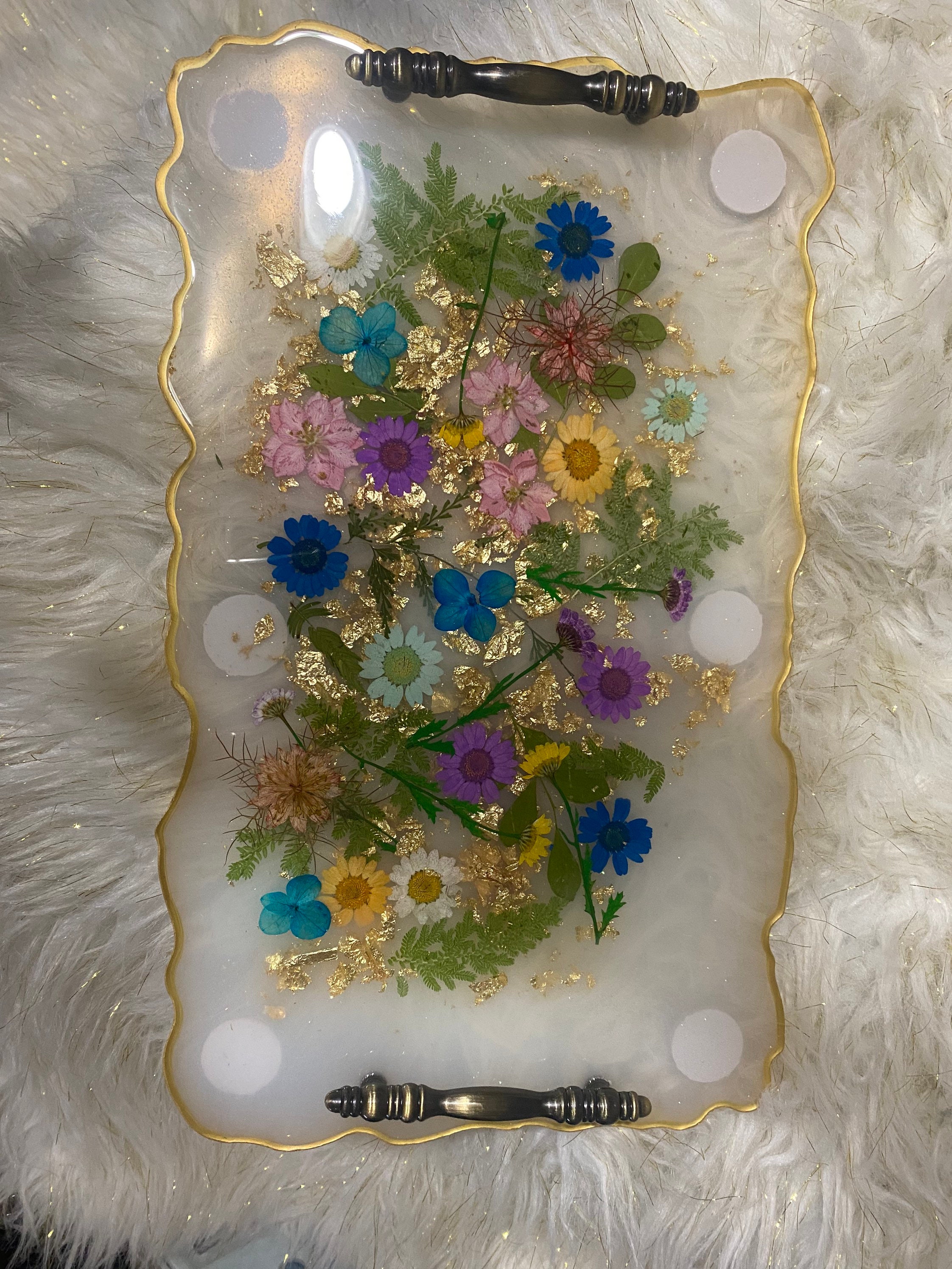 Spring Flowers Resin Tray. Etsy
