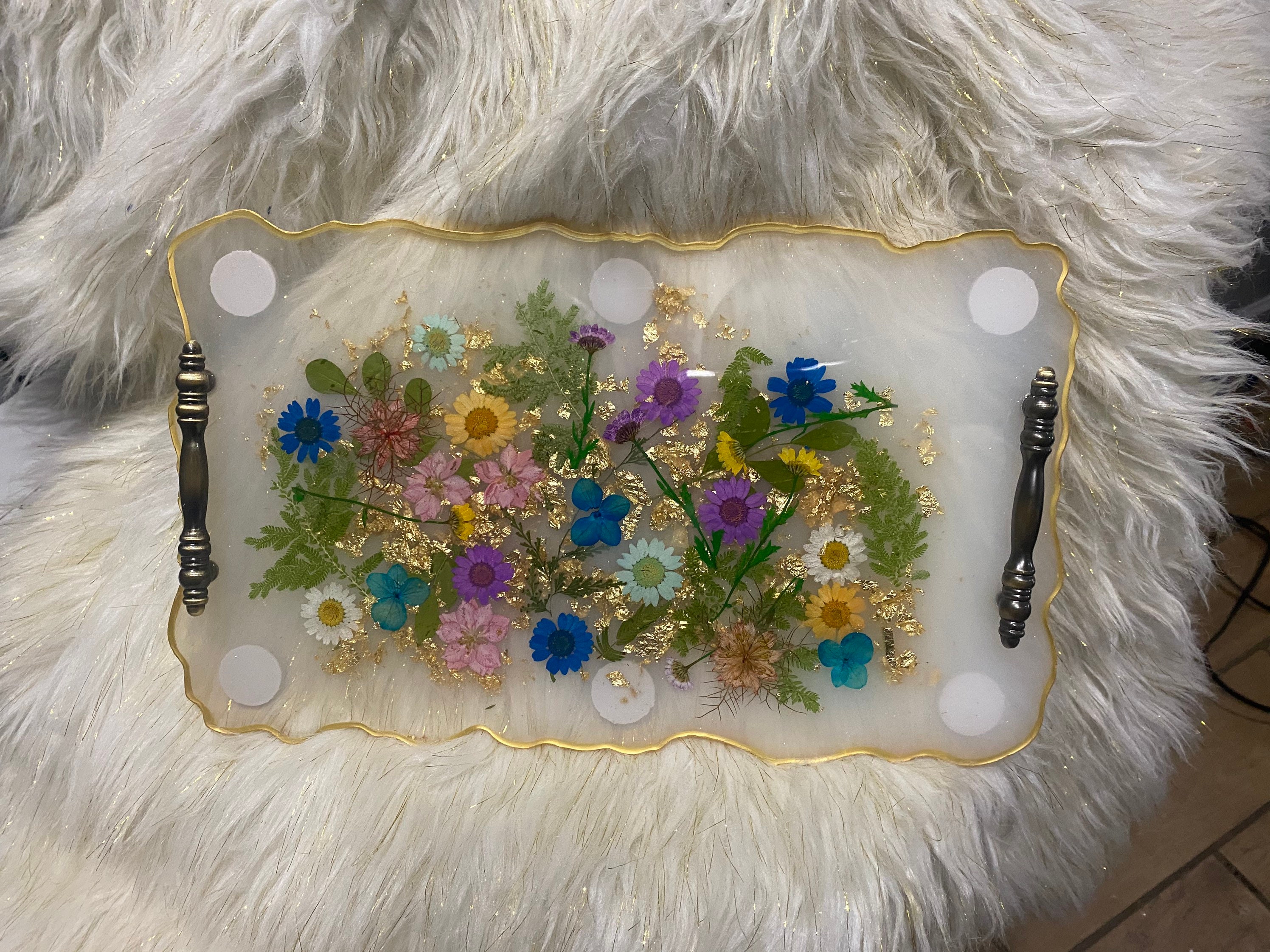 Spring Flowers Resin Tray. Etsy