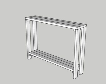 DIY Sofa Tisch Baupläne, Anfänger Zimmerei Projekt (PDF)